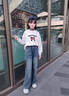 女童褲子秋冬2025新款兒童直筒闊腿褲青少年女孩大童牛仔褲初中生 藍色【升級版-加絨加厚】 160 曬單實(shí)拍圖