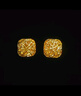 周六福爆閃方糖黃金耳釘耳飾女生日禮物計價A0913173一對約2.11g 曬單實拍圖