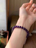 新款天然紫水晶手串女款白水晶手鏈男士粉水晶招桃花轉運疊戴手飾 【紫水晶/珠徑約10MM】?jì)?yōu)選曜晶 曬單實(shí)拍圖