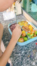 美廚（maxcook）304不銹鋼飯盒4.5cm加大加深5格學(xué)生飯盒保溫盒2L配餐具個(gè)MCFT111 曬單實(shí)拍圖