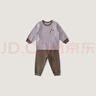 巴厘小豬保暖內(nèi)衣兒童套裝秋冬加厚保暖女寶寶睡衣嬰幼兒衣服男童秋衣秋褲 灰風(fēng)鈴紫 90 曬單實(shí)拍圖
