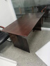 惠尋實(shí)木大長(cháng)書(shū)桌客廳亞克力大板桌餐桌一體家用多人閱讀學(xué)習桌工作臺 黑胡桃色#大板桌 140cm*80cm*75cm 曬單實(shí)拍圖