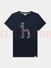 哈吉斯（HAZZYS）女裝 夏款女士大狗圖案圓領(lǐng)T恤衫女ASTSE0BBE52 藏青色NV L (165/88A 40) 曬單實(shí)拍圖