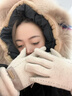啄木鳥(niǎo)手套女士秋冬季羊毛皮毛一體保暖防風(fēng)羊絨加絨加厚騎行可觸控屏幕 【卡其】羊絨蓄熱保暖防風(fēng) 均碼 曬單實(shí)拍圖