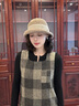 Siggi帽子女秋冬拼色保暖羊毛卷邊盆帽漁夫帽日系韓版優(yōu)雅百搭禮帽 曬單實(shí)拍圖