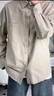 芝興襯衫男款長(cháng)袖襯衣外套男春秋季cityboy休閑百搭寬松工裝上衣男裝 卡其色【高品質(zhì)】 XL 【適合130-150斤】 曬單實(shí)拍圖