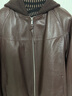 EP雅瑩2025新款女裝 高光綿羊皮短款可拆卸連帽短款皮衣外套P106A 咖啡色 M 曬單實(shí)拍圖