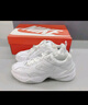 耐克男子輕便老爹鞋冬季緩震支撐運動(dòng)鞋NIKE M2K TEKNO AV4789 101白色/白色/白金色 42 曬單實(shí)拍圖