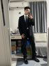 羅蒙男士西服套裝2025夏季新款新郎結婚正裝商務(wù)職業(yè)套西裝兩件套男款 二扣黑色西服+西褲+大禮包 XL 建議【121-140斤】 曬單實(shí)拍圖