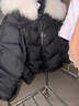兔芊超大毛領(lǐng)羽絨服女短款短款羽絨服女冬季2024新款小個(gè)子大毛領(lǐng)爆款 黑色 超大狐貍毛 S 建議96-105斤 曬單實(shí)拍圖