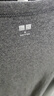 優(yōu)衣庫女裝柔滑彈力棉質(zhì)圓領(lǐng)T恤/長(cháng)袖基礎版型內搭新款480869 08 深灰色 M /160/84A 曬單實(shí)拍圖