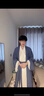 漢服中國風(fēng)直裾全套女古裝衣服古風(fēng)舞蹈改良裙子魏晉風(fēng)大袖衫套裝 藍(lán)色大袖衫 XS 曬單實拍圖