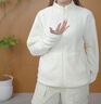 BEIN SPACE 秋冬新品polartec thermal女士可外穿搖粒絨開(kāi)衫 Y056 淺云白 M 曬單實(shí)拍圖