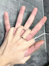 DRAGBOLL莫比烏斯環(huán)情侶對戒足銀對戒活口表白結(jié)婚求婚送女友生日禮物 莫比烏斯-月老紅線-活口 曬單實拍圖