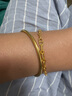 周大福通勤實(shí)心素鏈足金黃金手鏈女送禮物 EOF1693 15cm 約7.1g計價(jià)(工費680) 曬單實(shí)拍圖