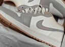 耐克（NIKE）男鞋Air Jordan 1 Low AJ1米灰 舒適百搭低幫運動休閑鞋板鞋 553558-169 43 曬單實拍圖