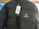 準者短款運動(dòng)棉服男式冬季新款立領(lǐng)防寒保暖羽絨棉衣潮流拉鏈休閑外套 黑色 2XL 曬單實(shí)拍圖