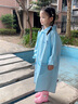 正雨雨衣兒童小學(xué)生幼兒園雨披上學(xué)專(zhuān)用防暴雨男女童書(shū)包位 甜酷小兔【升級防水高領(lǐng)+高清大帽檐+雙層防水門(mén)襟】 L【110-125cm】 曬單實(shí)拍圖