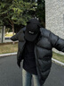 OEMG皮衣棉服男士秋冬季新款立領(lǐng)潮牌純色短款面包上衣服大碼加厚外套 黑色 XL [建議125-140斤] 曬單實(shí)拍圖