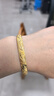 賽菲爾黃金手鐲女足金999.9寬面金鐲子龍鳳呈祥訂婚三金車(chē)花爆閃手環(huán) 約19.40克 60mm 曬單實(shí)拍圖