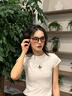 MOLSION陌森2025新品肖戰(zhàn)米蘭同款黑框眼鏡D型男女同款近視鏡架 MJ5135B10亮黑 單鏡框 曬單實拍圖
