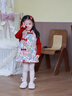 班喜迪女童漢服套裝冬裝寶寶周歲禮服兒童中式旗袍裙國風(fēng)唐裝秋冬季衣服 紅色 100 曬單實(shí)拍圖