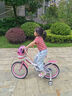 優(yōu)貝（RoyalBaby）兒童自行車兒童單車小孩女童單車3-6-9歲腳踏車珍妮公主 經(jīng)典款-粉白 18寸 曬單實拍圖