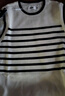 森馬（Semir）森馬針織衫女短款假兩件條紋氣質(zhì)2024春套頭衫通勤 白黑色調00319 M 160/84A 曬單實(shí)拍圖