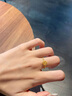 中國(guó)黃金（CHINA GOLD）足金999玫瑰花黃金戒指活口5G工藝送女朋友老婆生日禮物 金重約3.5g-活口圈號(hào)可調(diào)節(jié) 曬單實(shí)拍圖