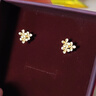 周六福繡球花黃金耳釘耳飾女七夕生日禮物計(jì)價(jià)A0911673  一對(duì) 約1.63g  曬單實(shí)拍圖