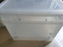 禧天龍塑料衣物收納箱玩具整理箱55L 透明 3個(gè)裝 帶輪 曬單實(shí)拍圖
