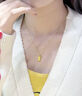 中國黃金（CHINA GOLD）18K金小金條吊墜女新款暴富金磚項生日禮物送女友老婆教師節禮物 18K金小金條吊墜【贈純銀鏈】+品牌禮盒 約 0.22克 曬單實(shí)拍圖