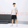 阿迪達斯（adidas）短袖男戶(hù)外休閑跑步透氣輕薄速干T恤 白/金 S  曬單實(shí)拍圖