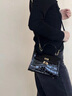 ANYSMIC奢侈高檔品牌包包女手提包女25新款中年真皮鱷魚(yú)紋單肩斜挎包女 黑色 曬單實(shí)拍圖