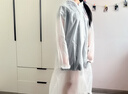 牧萌（moremerry）兒童雨衣男童女童學(xué)生上學(xué)帶書(shū)包位卡通雨披 磨砂白加厚款4XL 曬單實(shí)拍圖