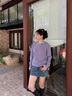 Teenie Weenie小熊卡通毛衣女2025冬季新款女毛衫 紫色 M 曬單實(shí)拍圖
