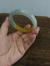 緬鐲緬甸翡翠手鐲冰糯種玉手鐲冰種黃翡翠正圈老坑高冰玉鐲子黃翡正品 59mm 曬單實(shí)拍圖
