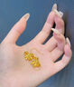 中國黃金（CHINA GOLD）黃金蝴耳釘女士足金蝴蝶結(jié)耳環(huán)純金國慶中秋節(jié)禮物送女友老婆 足金蝴蝶結(jié)耳環(huán)金重約1.5g 曬單實拍圖