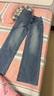 茵曼（INMAN）復古高腰顯瘦直筒褲女春秋季通勤時(shí)尚百搭舒適牛仔褲子 牛仔藍 26 曬單實(shí)拍圖