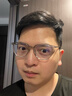 木九十眼鏡【章若楠同款】輕彈塑鋼方框眼鏡近視可配度數片眼鏡框FK005 BRC51薄暮灰 框+Pro防藍光1.60(建議400度內) 曬單實(shí)拍圖