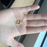 周大隆海豚戀人黃金吊墜999足金拉絲愛(ài)心項鏈小克重首飾送女友新年禮物 金吊墜約1.5克 多退少補 配S925鏈 曬單實(shí)拍圖