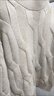 皮爾卡丹（pierre cardin）黑色麻花毛衣女款2024新款秋冬厚大碼半高領(lǐng)粗線(xiàn)針織打底衫 米白色 M 曬單實(shí)拍圖