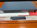 HIKVISION?？低?8口百兆POE交換機16口百兆2口千兆金屬外殼風(fēng)扇散熱非網(wǎng)管型監控分線(xiàn)器3E0318SP-130W-E 曬單實(shí)拍圖
