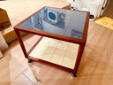 小萬(wàn)家具實(shí)木鋼化玻璃棋盤(pán)移動(dòng)茶幾包豪斯中古風(fēng)客廳邊幾組合 棋盤(pán)茶幾 無(wú)規格 曬單實(shí)拍圖