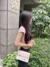 Ehangy輕奢包包女款2025年斜挎女包單肩腋下鏈條小方包七夕情人節(jié)送女友 糖果粉 曬單實拍圖