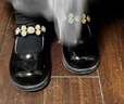 斯納菲兒童黑皮鞋春季女童學(xué)生鞋舒適公主鞋軟底校園演出鞋 學(xué)院黑38 曬單實(shí)拍圖