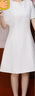 尚都比拉設計感V領(lǐng)性感連衣裙女夏季優(yōu)雅氣質(zhì)白色收腰裙休閑風(fēng)通勤中長(cháng)裙 曬單實(shí)拍圖