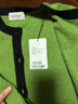 ERDOS 圓領(lǐng)復古小香風(fēng)翻花外套手工刺繡紐扣針織女開(kāi)衫羊絨衫 苔蘚綠 XL 170/92A 曬單實(shí)拍圖