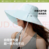 蕉下（beneunder）遮陽(yáng)帽子女雙面倍護漁夫帽防曬帽大檐防紫外線(xiàn)AL500灰 曬單實(shí)拍圖