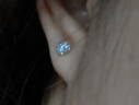 CRD克徠帝【現貨閃發(fā)】心花怒放鉑金鉆石耳釘女六爪送女友禮物 【E0803C】共約35分/硅膠耳堵 曬單實(shí)拍圖